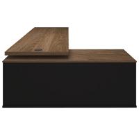 Mesa Diretor Em L Com Tomada Tamburato A06 Marrom-preto - Mpozenato - 10