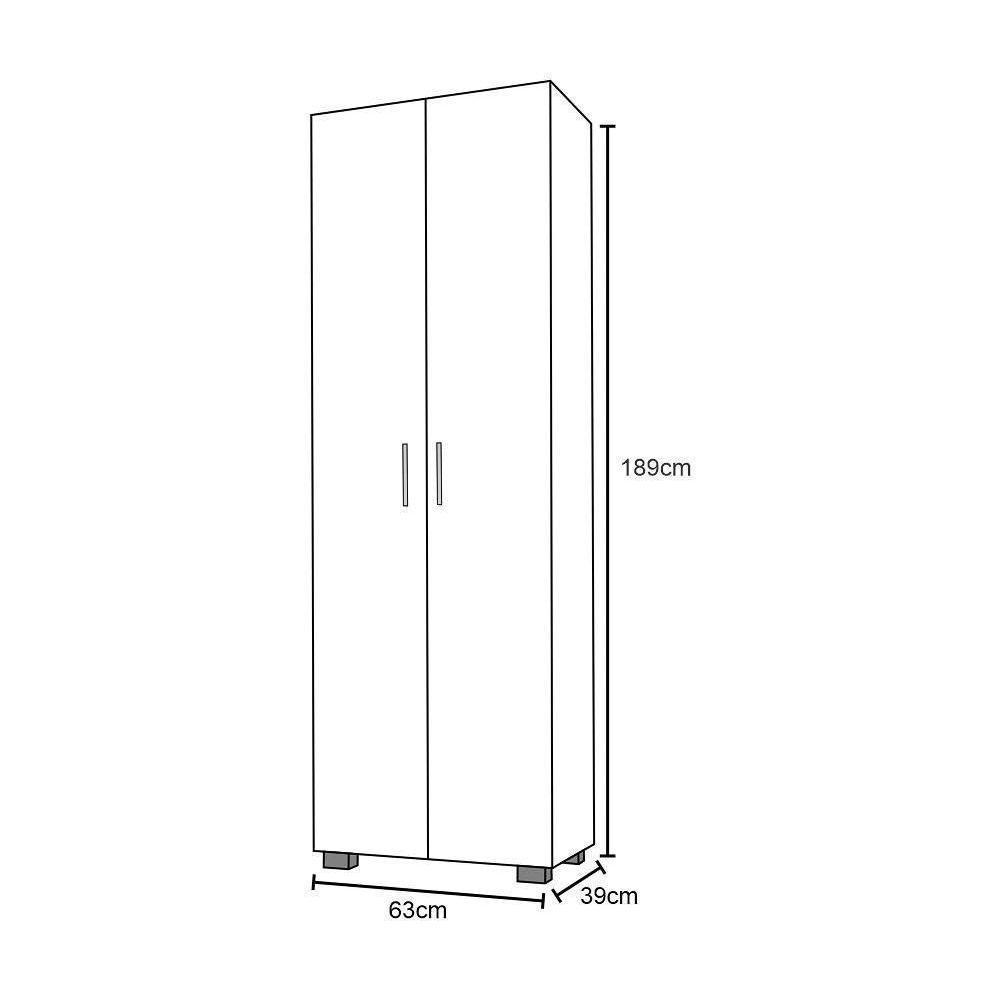 Estante Livreiro 2 Portas Office Branco Móveis Leão - 3