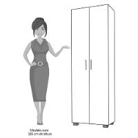 Estante Livreiro 2 Portas Office Branco Móveis Leão - 4