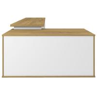 Mesa Escrivaninha Em L 135x168cm 1 Porta Sharp A06 Olmo-branco - Mpozenato - 7