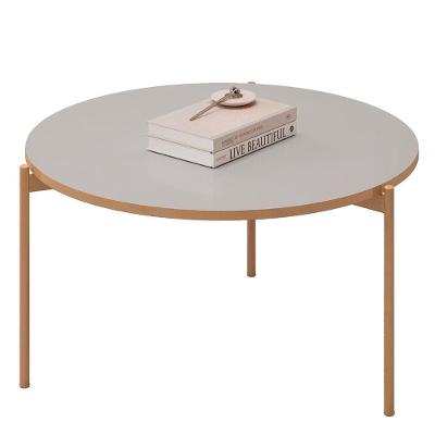 Mesa De Centro Redonda Para Sala Pé Metal Nala D04 Bali - Mpozenato