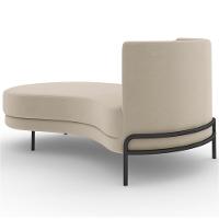 Chaise Longue Divã 164cm Braço Direito Logus D06 Veludo Bege - Mpozenato - 5