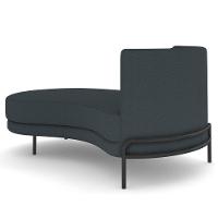 Chaise Longue Divã 164cm Braço Direito Logus D06 Bouclê Chumbo - Mpozenato - 5