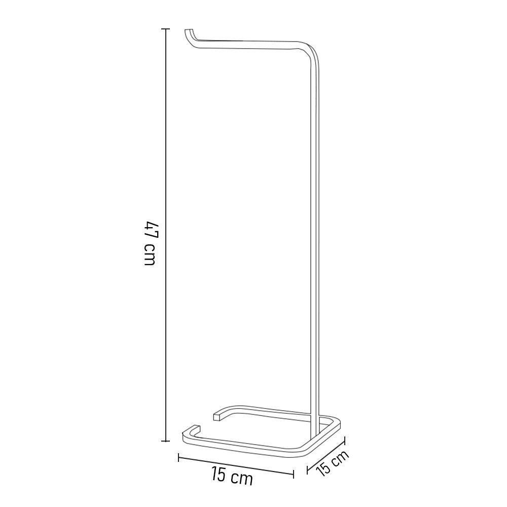 Lixeira E Porta Papel Higiênico De Chão Luxe Em Aço D09 Preto - Mpozenato - 5
