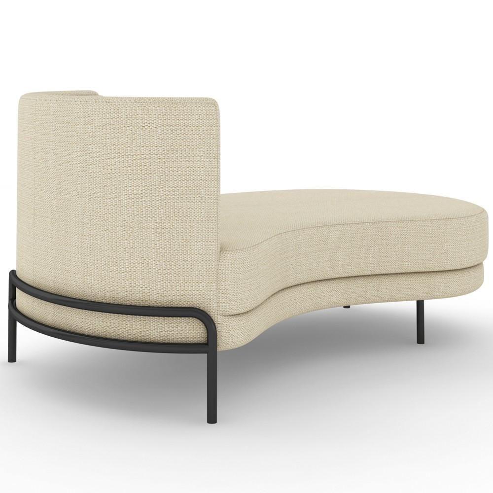 Chaise Longue Divã 164cm Braço Esquerdo Logus D06 Linho Creme - Mpozenato - 5
