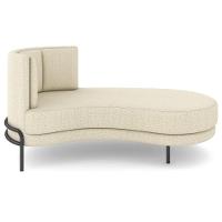 Chaise Longue Divã 164cm Braço Esquerdo Logus D06 Linho Creme - Mpozenato - 7