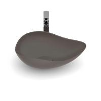 Cuba De Apoio Oval 540x375mm Ruy Ohtake Roca Café Acabamento Fosco - A327a13668 - 2