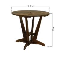 Mesa Summer ø86cm Madeira Imbuia Maciça Stain Imbuia - 2