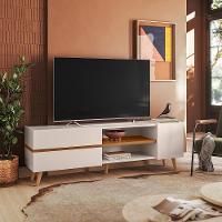 Rack Purus Para Tv Até 65 3 Portas - Colibri - Off White Matte Frejo - 3