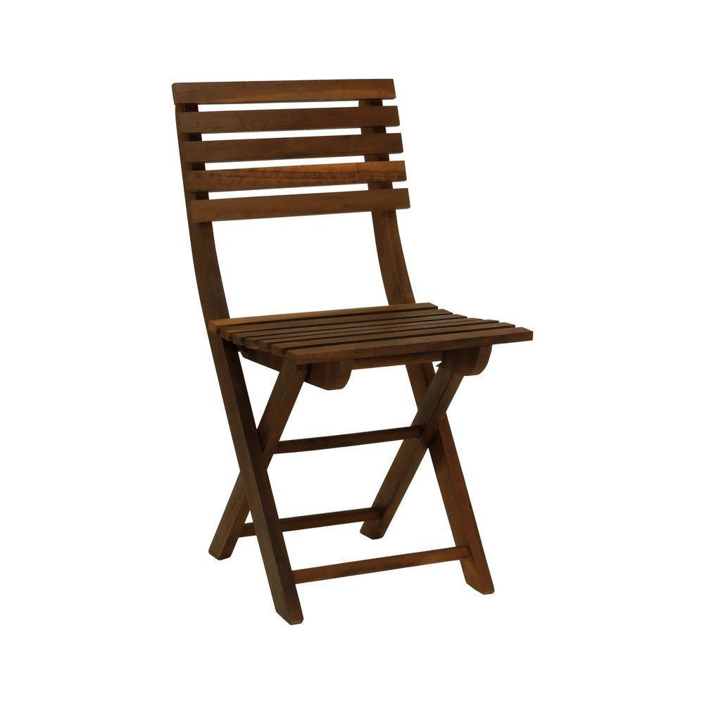 Cadeira Dobrável Sol Madeira Imbuia Maciça Assento E Encosto Ripado Stain Imbuia - 1