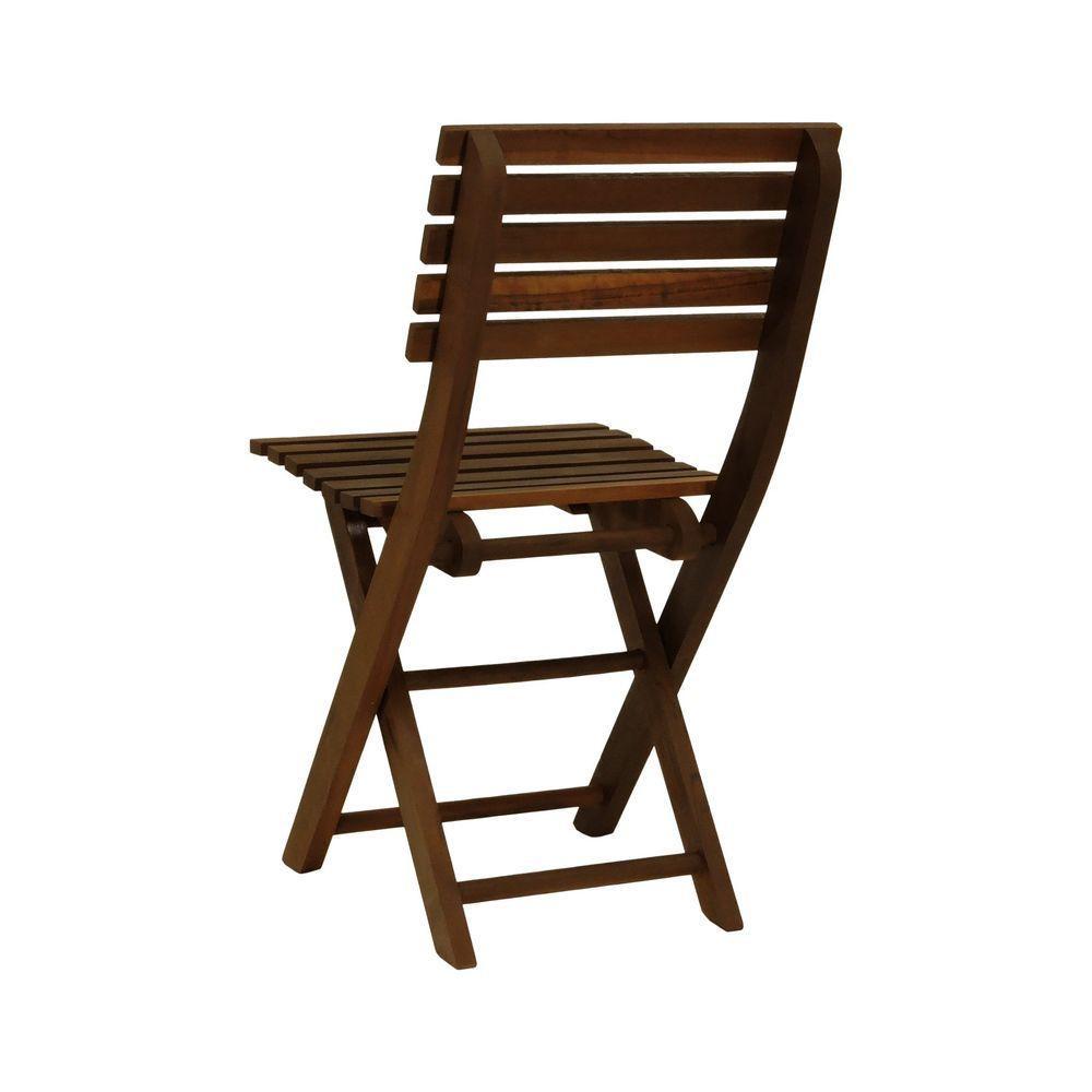 Cadeira Dobrável Sol Madeira Imbuia Maciça Assento E Encosto Ripado Stain Imbuia - 3