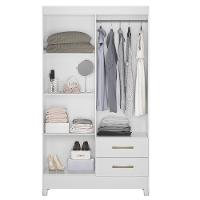Guarda-roupa 4 Portas 2 Gavetas Chile Branco Moval Branco - 3