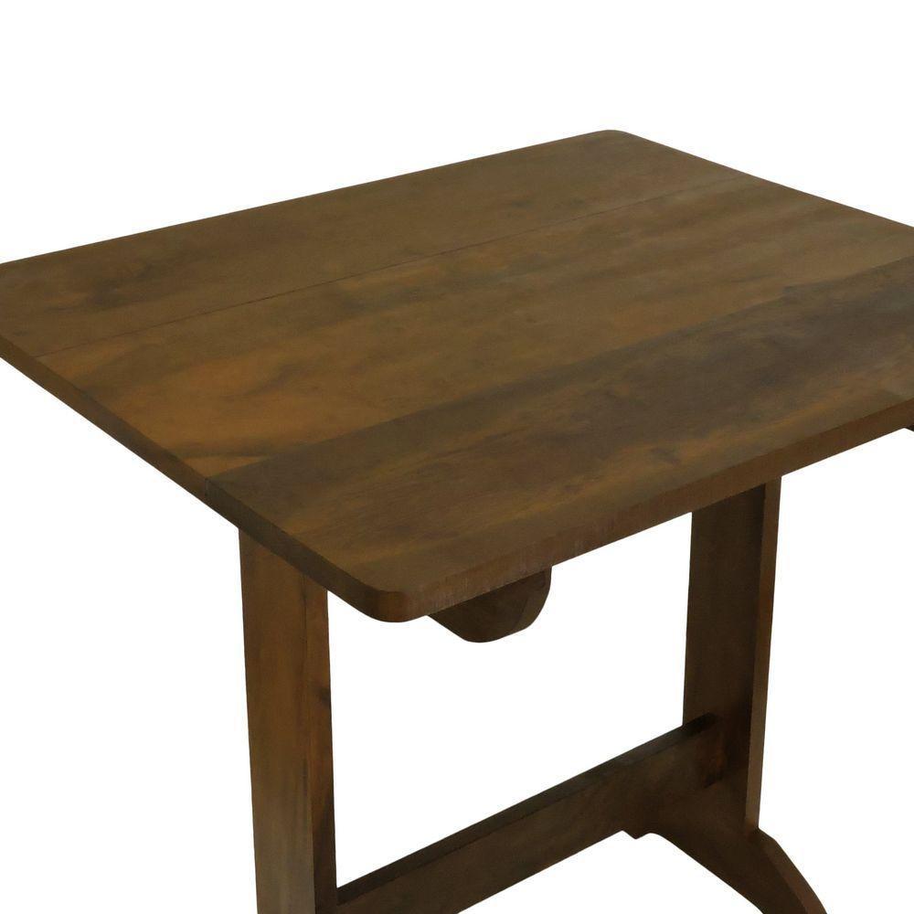 Mesa Dobrável Ipanema 80x70cm Madeira Imbuia Maciça Stain Imbuia - 5
