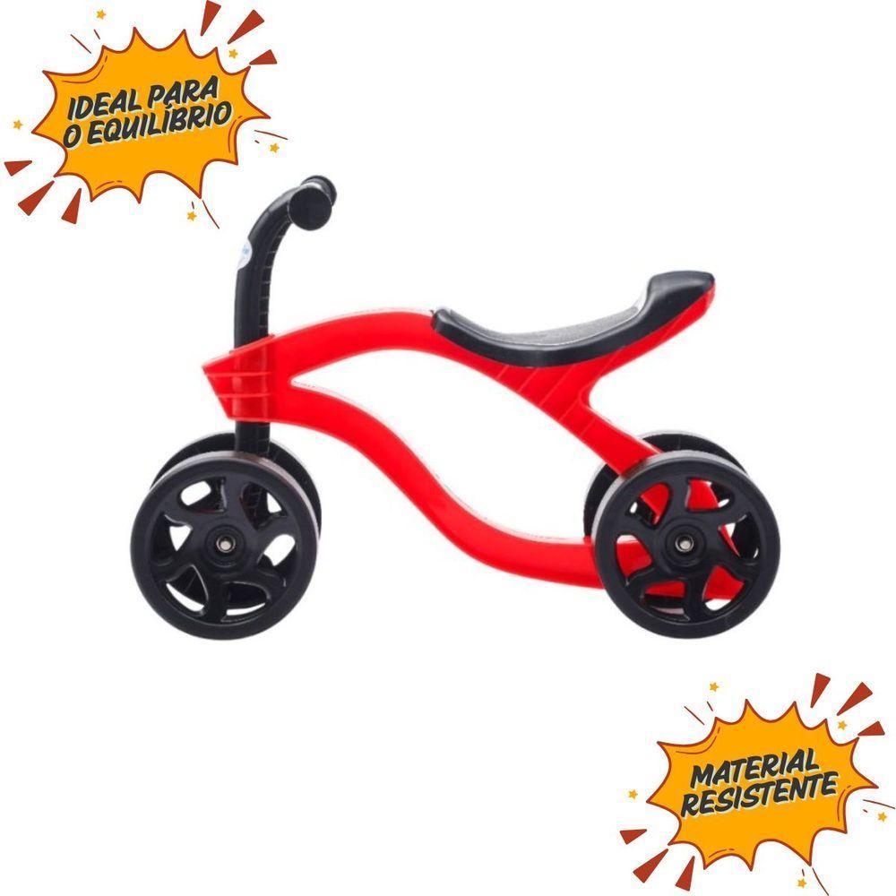 Bicicleta Infantil Balance Bike Futurista Sem Pedal 4 Rodas - Equilíbrio E Diversão rosa - 4