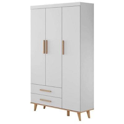 Guarda Roupa Infantil Ludmila Branco Fosco/ Bétula