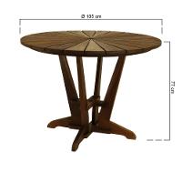 Mesa Sol ø105cm Madeira Imbuia Maciça Stain Imbuia - 2