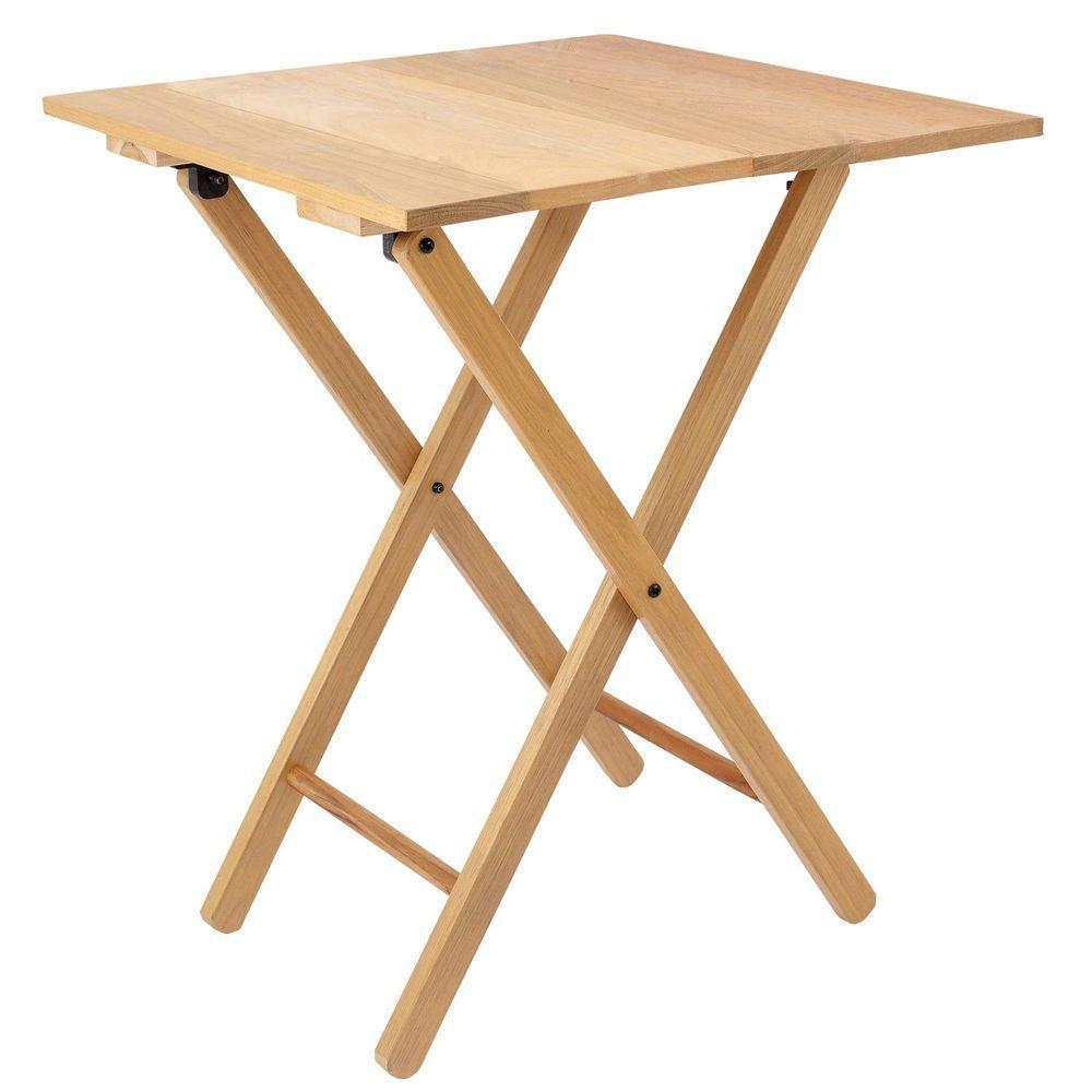 Mesa De Madeira Dobrável Tramontina Lille Em Madeira Tauari Fsc Com Acabamento Verniz Tramontina - 1