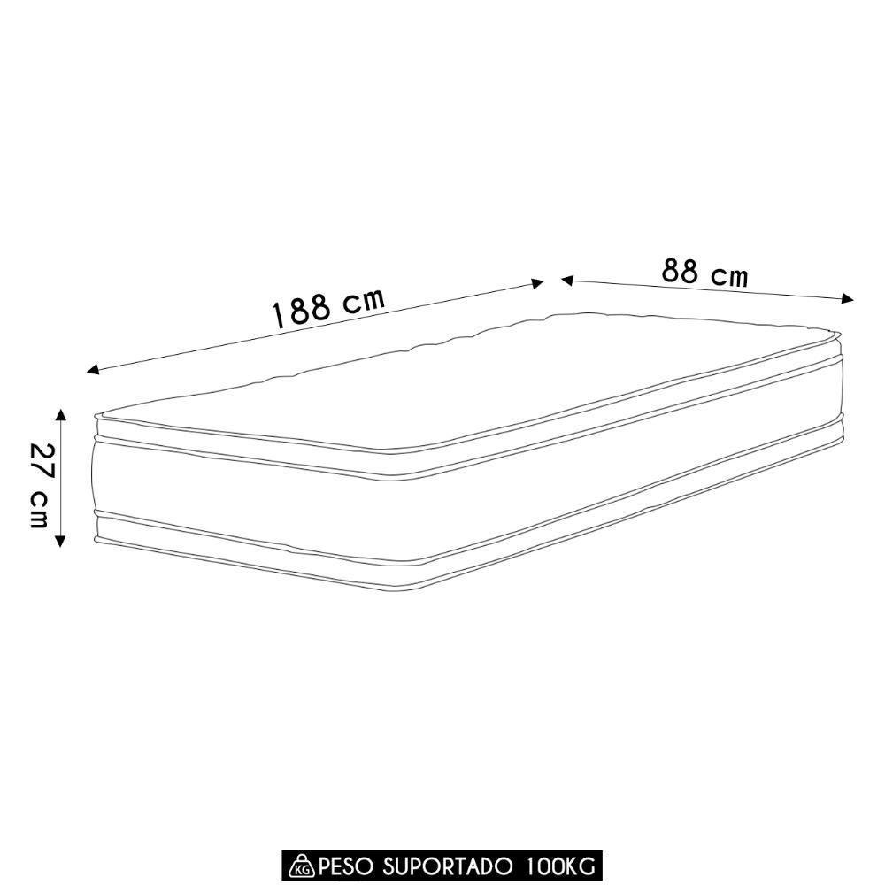 Colchão Solteiro Double Face Black & White Air D33 88x188x27cm - Castor - 4