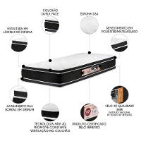 Colchão Solteiro Double Face Black & White Air D33 88x188x27cm - Castor - 3