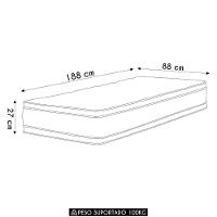 Colchão Solteiro Double Face Black & White Air D33 88x188x27cm - Castor