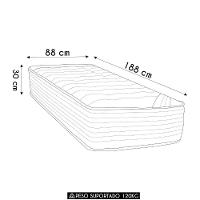 Colchão Solteiro One Face Revolution Tecnopedic 88x188x30cm - Castor