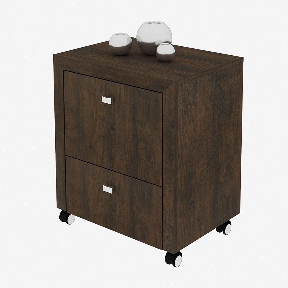 Armário Para Home Office Me4112 Com Rodízios Rústico - Tecno Mobili - 1