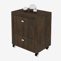 Armário Para Home Office Me4112 Com Rodízios Rústico - Tecno Mobili - 1