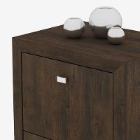 Armário Para Home Office Me4112 Com Rodízios Rústico - Tecno Mobili - 3