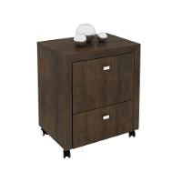 Armário Para Home Office Me4112 Com Rodízios Rústico - Tecno Mobili