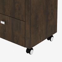 Armário Para Home Office Me4112 Com Rodízios Rústico - Tecno Mobili - 5