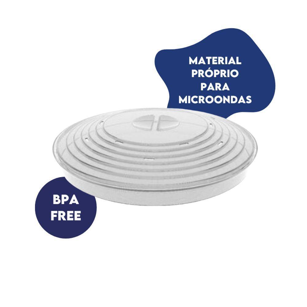 Forma Para Pizza Média Com Tampa Para Micro-ondas Utily - 4