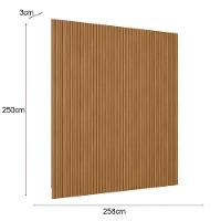 Painel Ripado Decorativo Sala Quarto 258x250cm Prime Plus L06 Nature Fosco - Mpozenato - 4