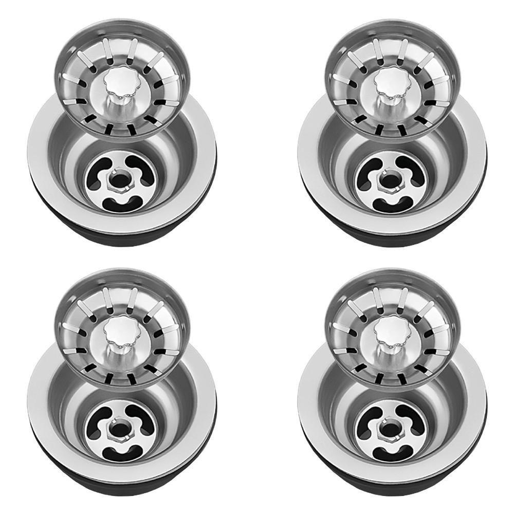 Válvula Para Pia Kit 4 Aço Inox 3.1-2 G01 Cromado - Mpozenato - 1