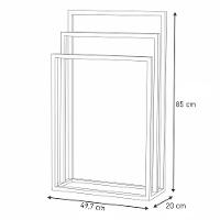 Toalheiro De Chão Para Banheiro Luxe Em Aço D09 Preto - Mpozenato - 6