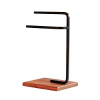 Porta Toalha De Rosto Para Pia Glam Base De Madeira D09 Preto - Mpozenato - 1