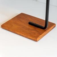 Porta Toalha De Rosto Para Pia Glam Base De Madeira D09 Preto - Mpozenato - 6