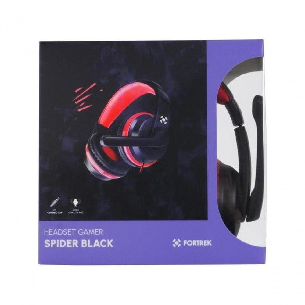 Headset Gamer Fortrek Spider Black P3 Preto-vermelho - 7