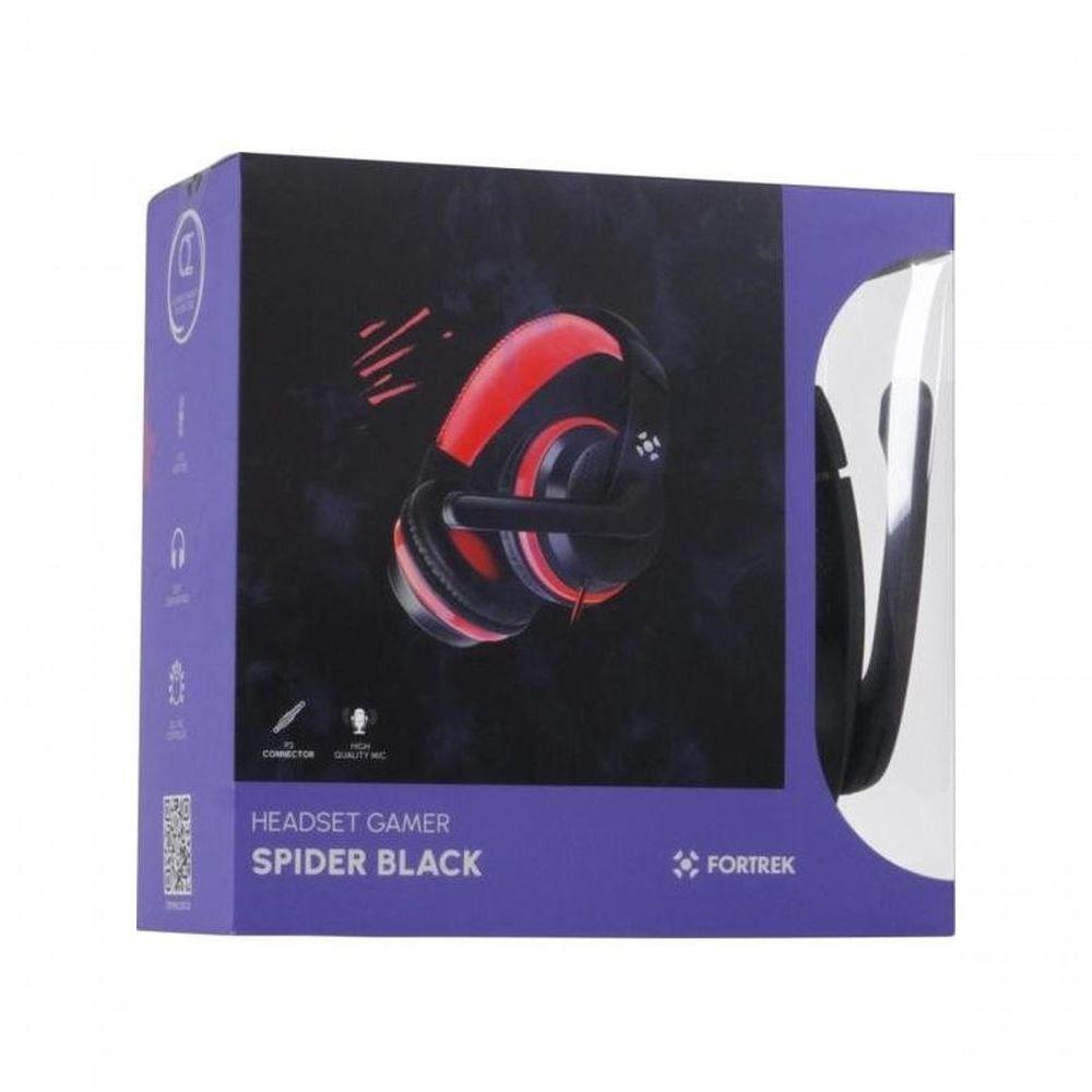 Headset Gamer Fortrek Spider Black P3 Preto-vermelho - 8