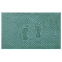 Toalha De Piso Tapete Banheiro 4 Peças Pezinho 100% Algodão Azul-verde-cinza-rosa