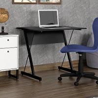 Kit 2 Mesas Para Computador Escrivaninha Zetta 90cm Pés Metálicos Preto - Fit Mobel - 2