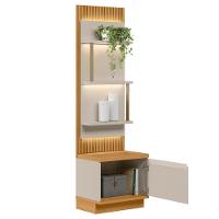 Painel Ripado Com Mesa De Apoio 58cm Real L06 Tauari-off White Fosco - Mpozenato - 6