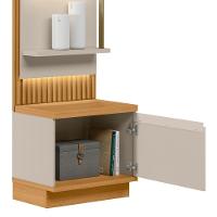 Painel Ripado Com Mesa De Apoio 58cm Real L06 Tauari-off White Fosco - Mpozenato - 8