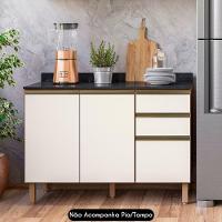 Balcão Para Pia 120cm Sem Tampo Maly N03 Carvalho-off White - Mpozenato - 2