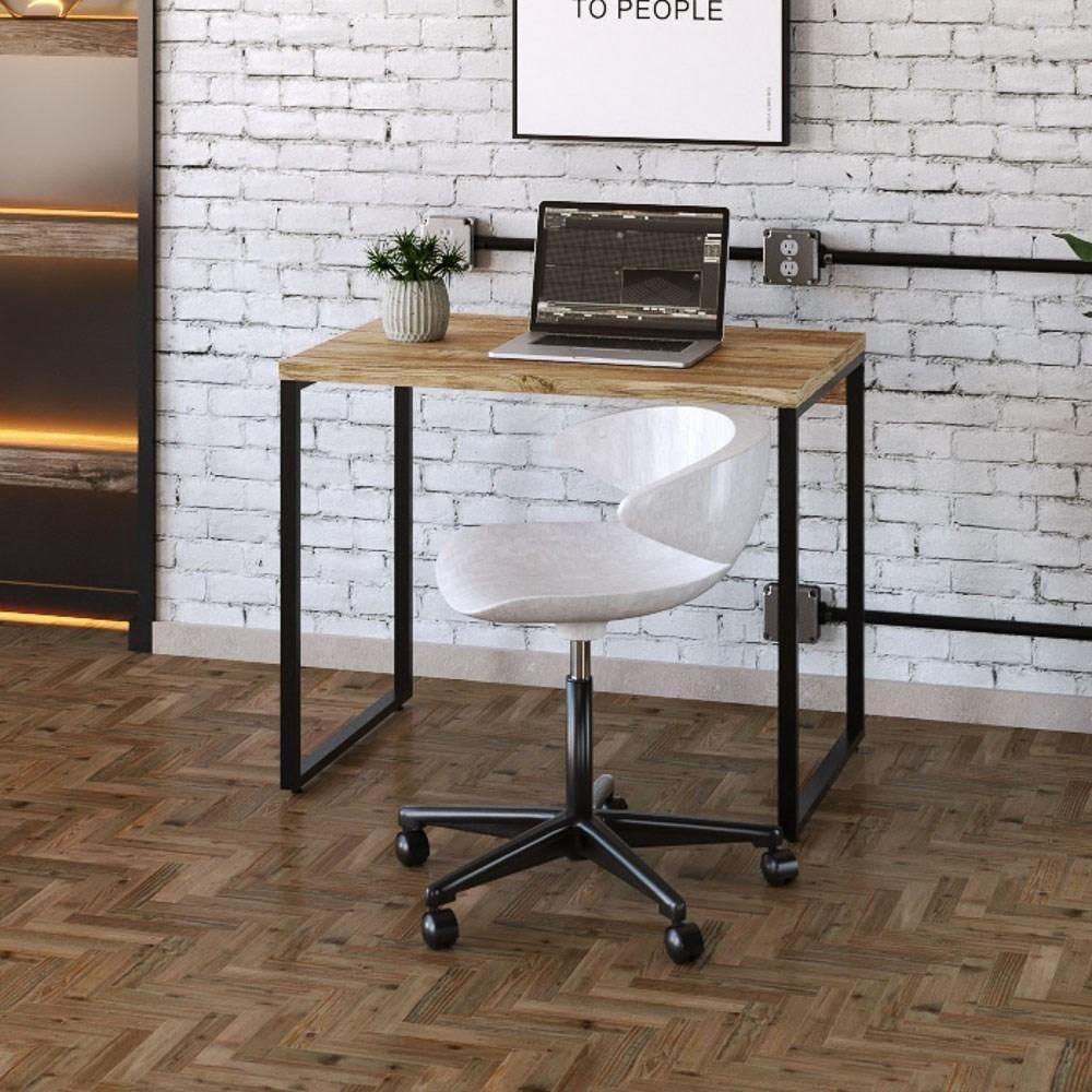 Mesa De Escritório Escrivaninha 90cm Dynamica Industrial C08 Carvalho - Mpozenato - 2