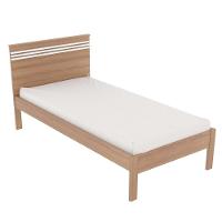 Cama De Solteiro Madeira Cm8010 Amêndoa-branco - Tecno Mobili