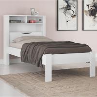 Cama Solteiro Invicta Com Baú Branco - Santos Andirá - 2