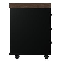 Gaveteiro De Escritório Com Rodízios 3 Gavetas Tamburato Executiva A06 Marrom-preto - Mpozenato - 2