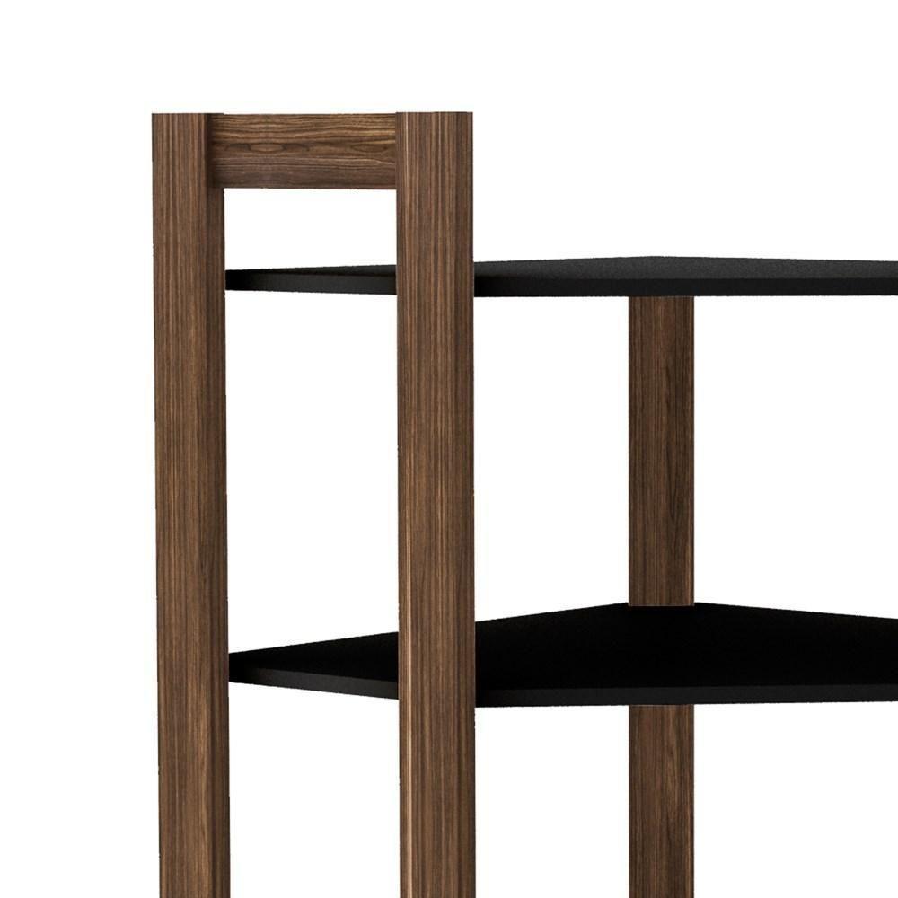 Estante De Canto Closet Multiuso 5 Prateleiras Az1020 Nogal-preto - Tecno Mobili - 4