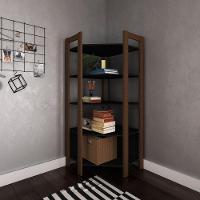 Estante De Canto Closet Multiuso 5 Prateleiras Az1020 Nogal-preto - Tecno Mobili - 2