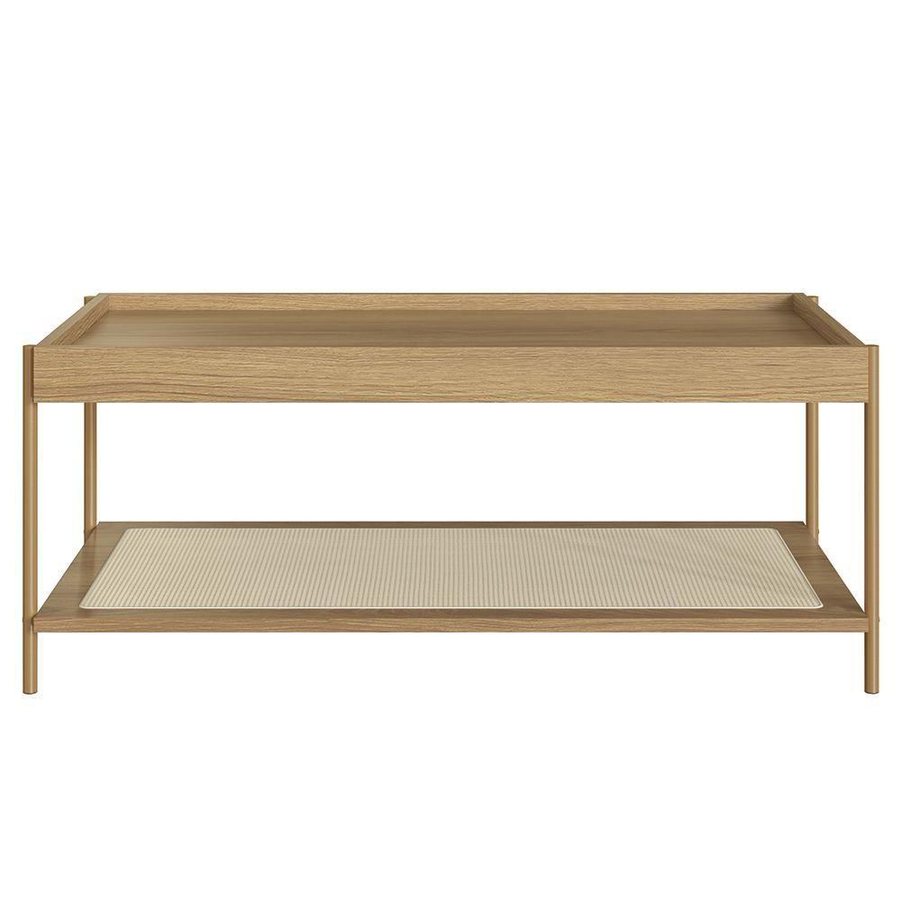 Mesa De Centro Para Sala Pé Metal Arlo A10 Hanover-dourado - Mpozenato - 5